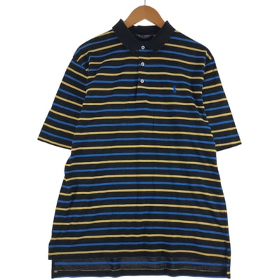 古着 ラルフローレン Ralph Lauren POLO GOLF ポロゴルフ 半袖 ボーダー ポロシャツ メンズL相当/eaa559650