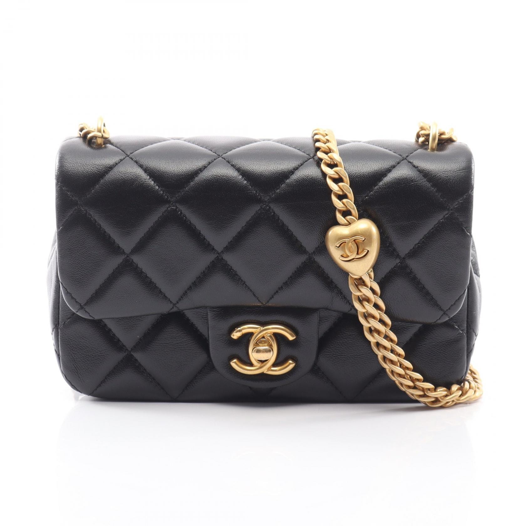 シャネル CHANEL マトラッセ ショルダーバッグ バッグ ラムスキン(羊革) レディース ブラック系 【中古】