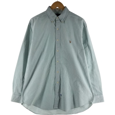 古着 ラルフローレン Ralph Lauren 長袖 ボタンダウンストライプシャツ メンズL相当/eaa537188