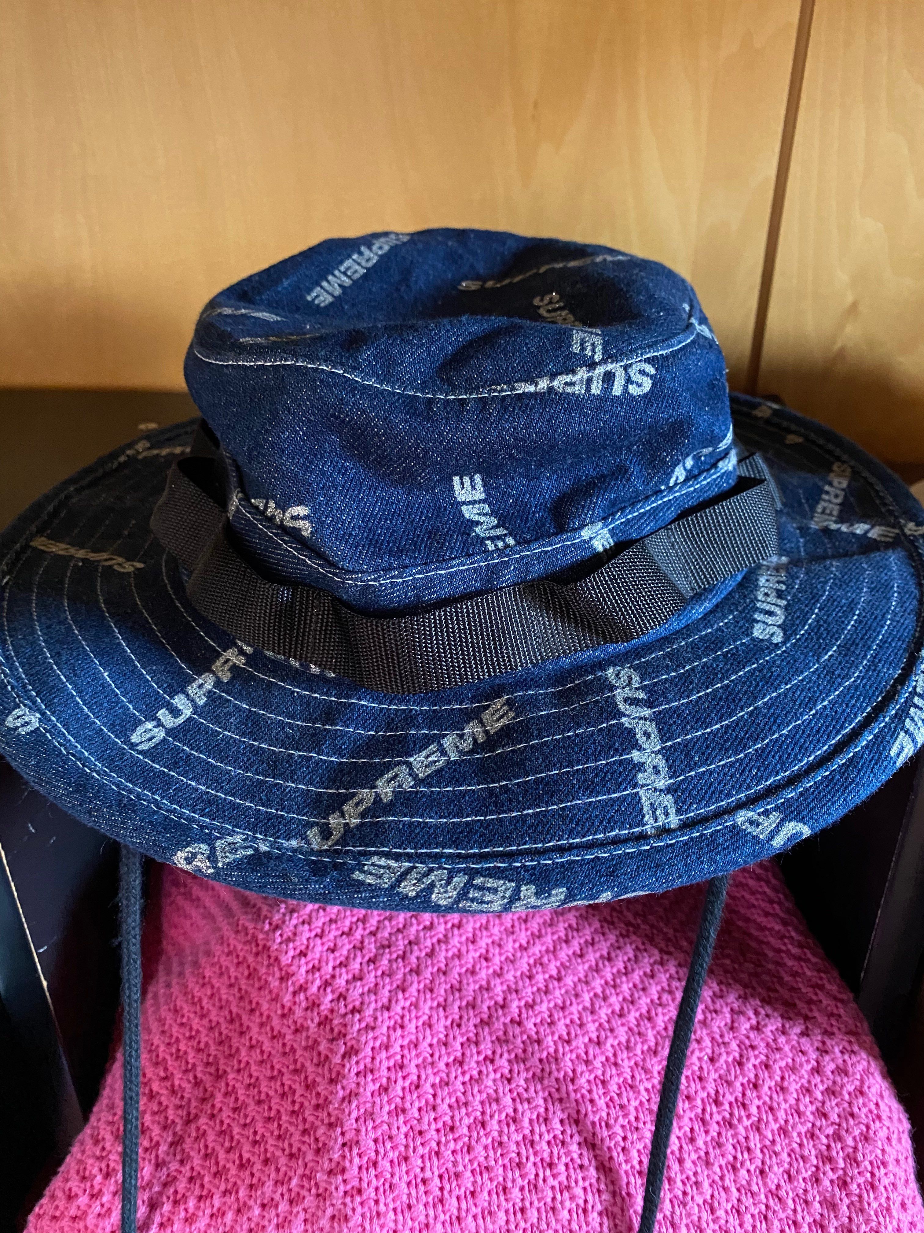 17ss Denim Logo Boonie Hat