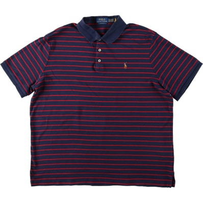 古着 ラルフローレン Ralph Lauren POLO RALPH LAUREN CLASSIC FIT 半袖 ボーダー ポロシャツ メンズXL相当/eaa620760