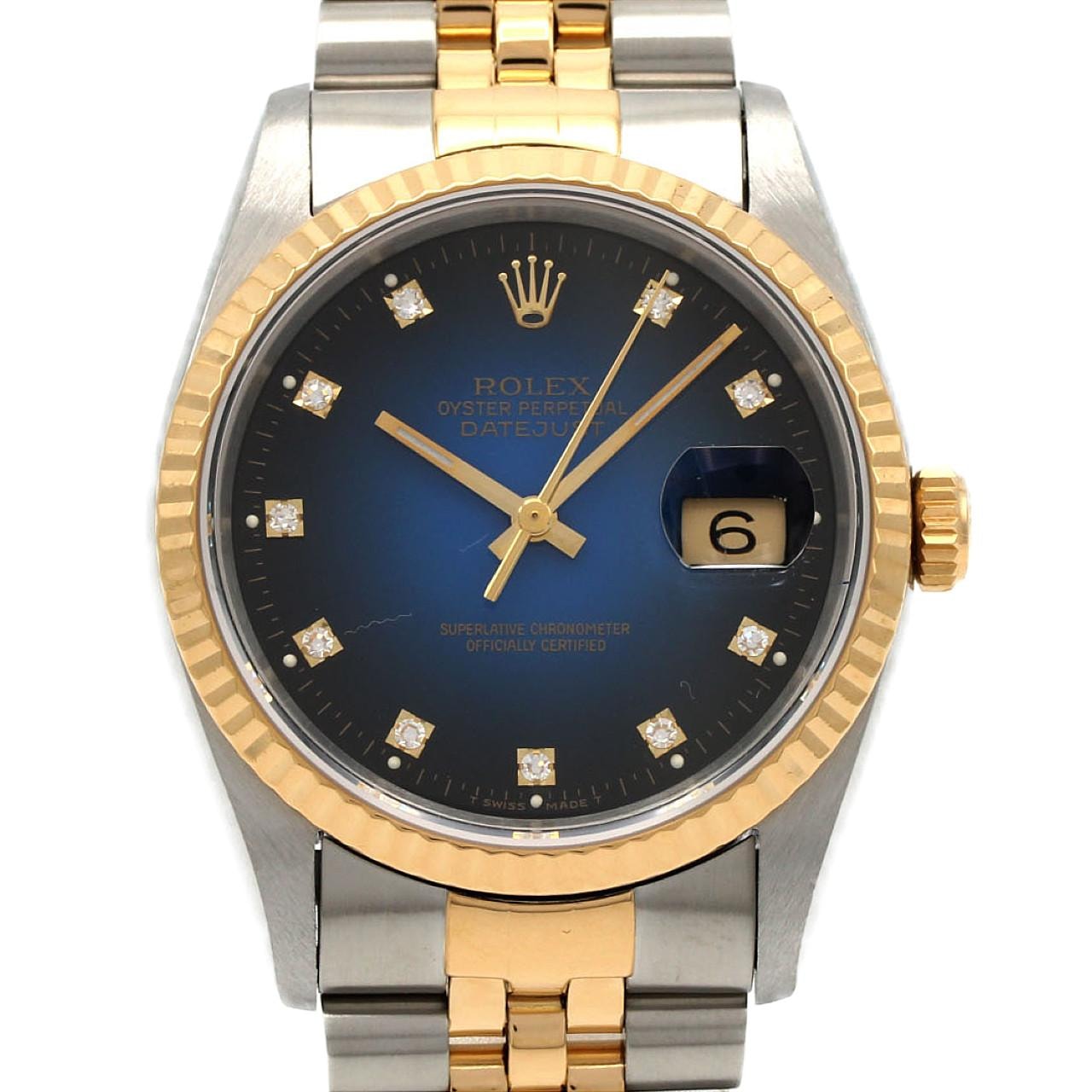 ロレックス デイトジャスト 16233G. SSxYG 自動巻 X番