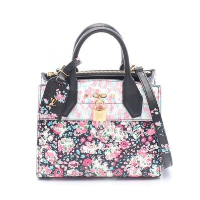 ルイ・ヴィトン LOUIS VUITTON シティ スティーマー MINI リバティローズ 2WAY ハンドバッグ バッグ レザー ピンク レディース ピンク系 / ブラック系 / マルチカラー 【中古】