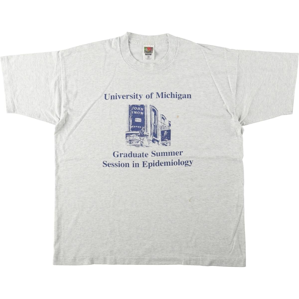 古着 90年代 フルーツオブザルーム FRUIT OF THE LOOM BEST MICHIGAN ミシガン大学 カレッジTシャツ USA製 メンズXL相当 ヴィンテージ/eaa664837