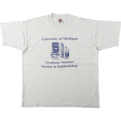 古着 90年代 フルーツオブザルーム FRUIT OF THE LOOM BEST MICHIGAN ミシガン大学 カレッジTシャツ USA製 メンズXL相当 ヴィンテージ/eaa664837