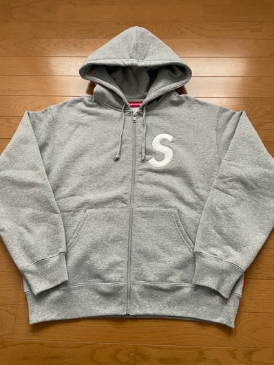Supreme S Logo Zip Up Hooded Sweatshirt (25FW) "Heather Grey"