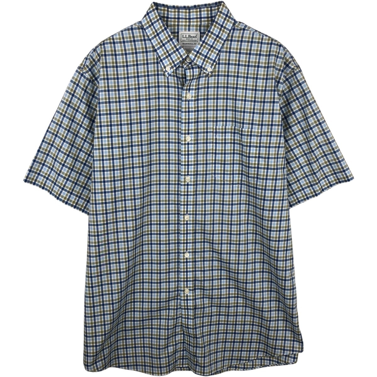古着 90~00年代 エルエルビーン L.L.Bean TRADITIONAL FIT 半袖 ボタンダウン チェックシャツ メンズL相当/eaa641401