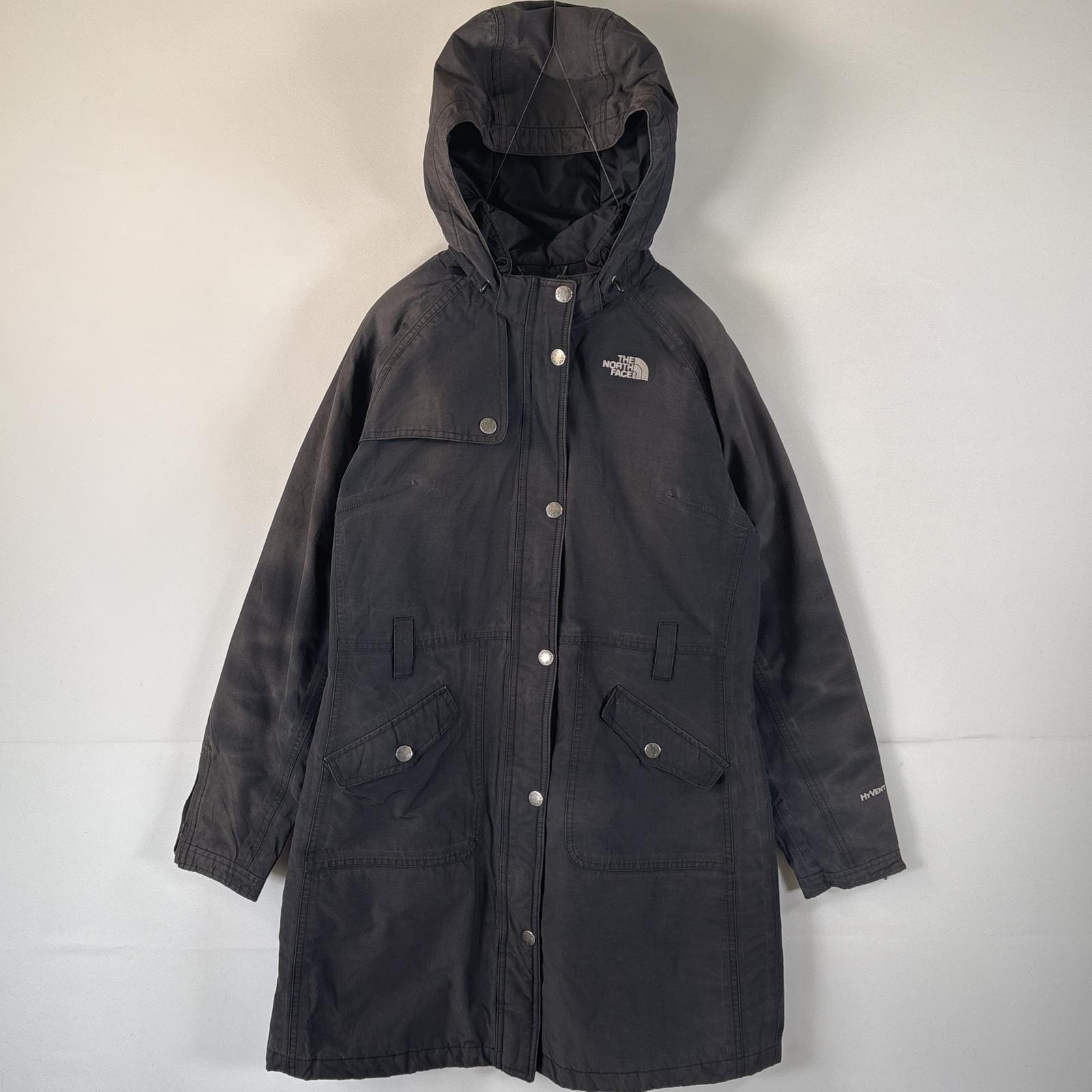 古着 ザ・ノースフェイス THE NORTH FACE マウンテンジャケット ハーフコート ハイベント アウトドア ワンポイントロゴ M ブラック レディース