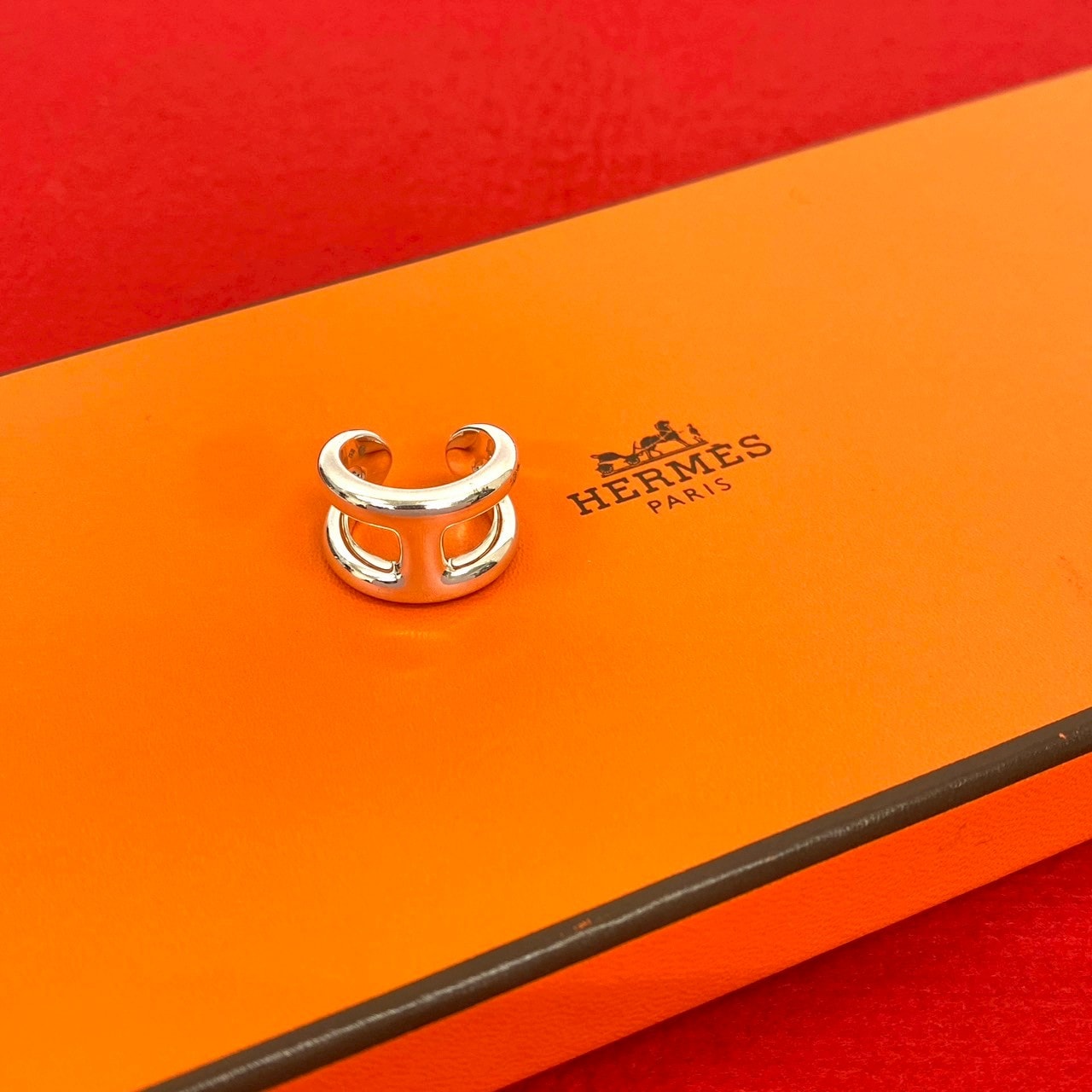 HERMES エルメス オスモズ シルバー925 リング・指輪 8号 シルバー
 32467