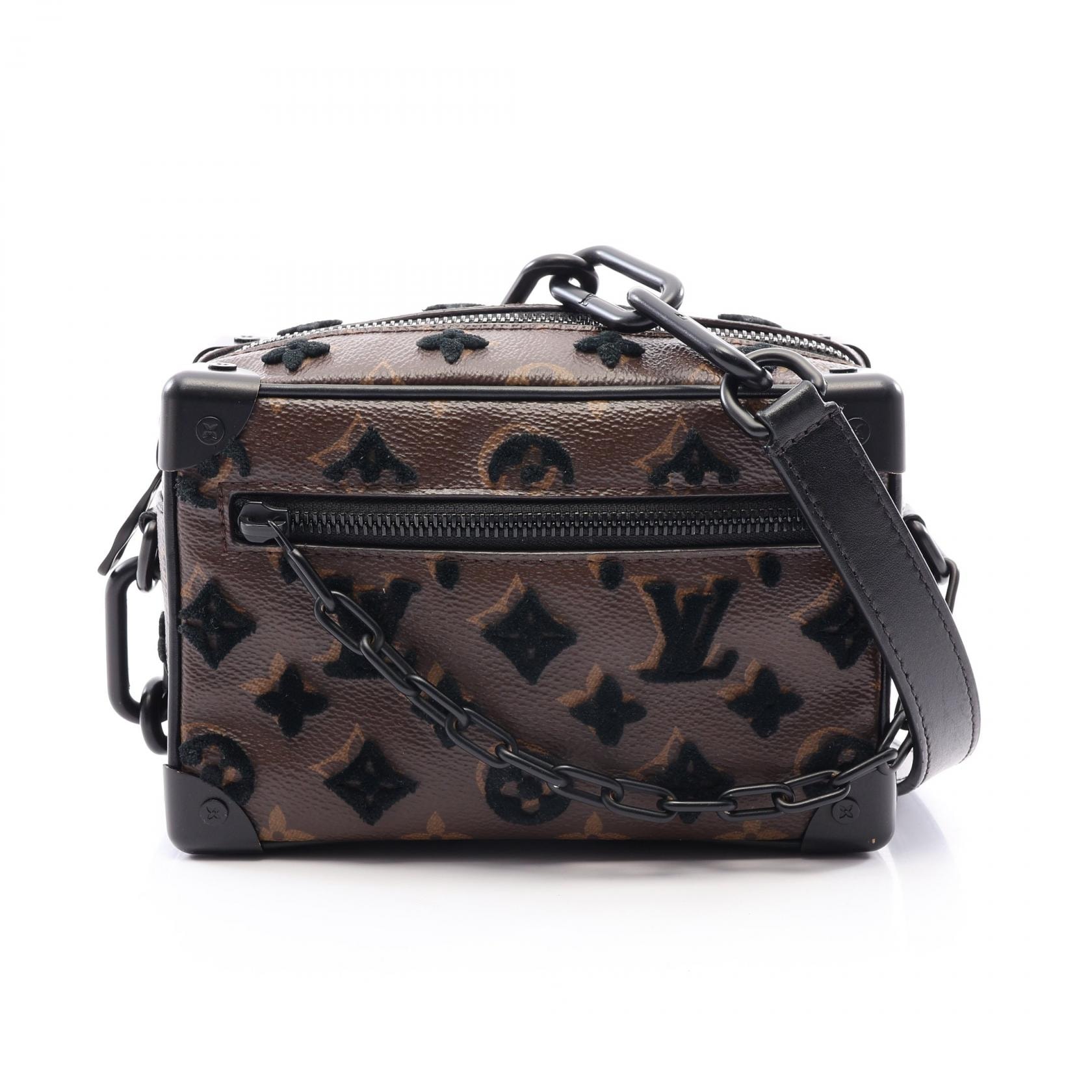 ルイ・ヴィトン LOUIS VUITTON ミニ ソフトトランク モノグラムタフタージュ ショルダーバッグ バッグ PVCコーティングキャンバス レザー メンズ ブラウン系 / ブラック系 M68970 【中古】