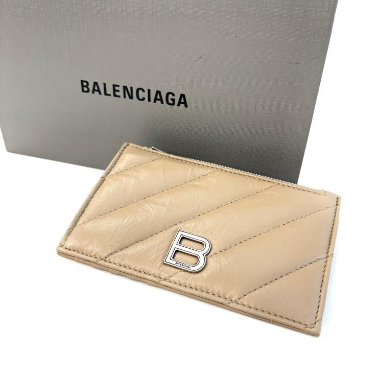 バレンシアガ クラッシュ ロング コイン カードホルダー カードケース フラグメントケース BALENCIAGA 正規品【鑑定済み】