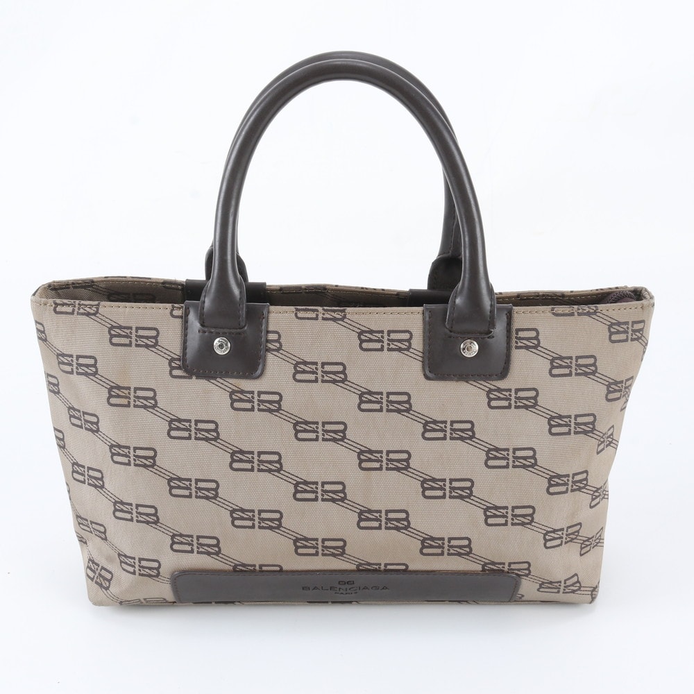 未使用品 ￼BALENCIAGA BBロゴトートバッグ ブラウン B (目立った傷や 