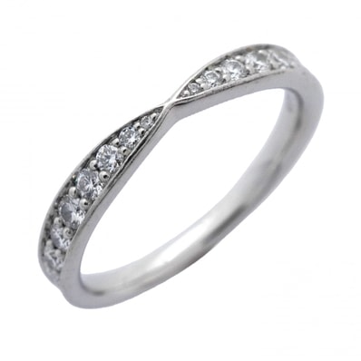 【6jdb0408-41】ティファニー リング ハーモニー Pt950 プラチナ ダイヤモンド 7.5号【中古】レディース