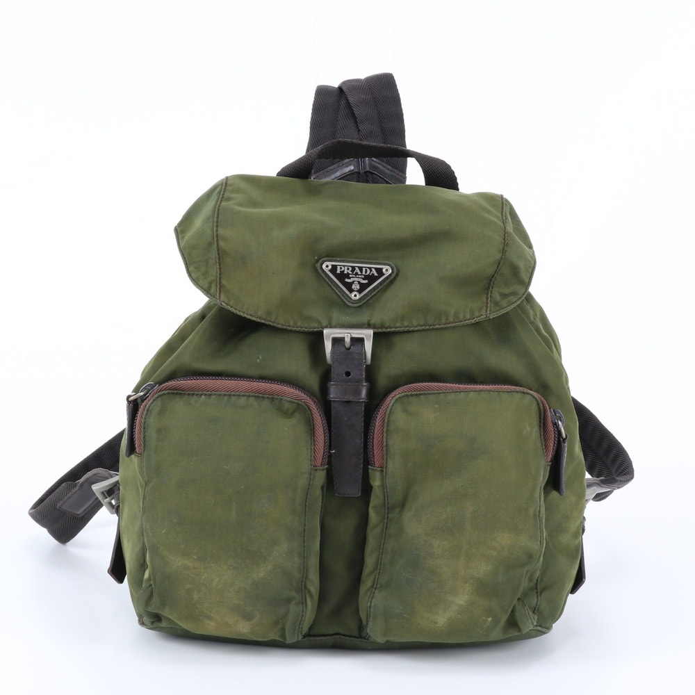 ■美品 プラダ テスート ナイロントライアングルロゴリュックサック