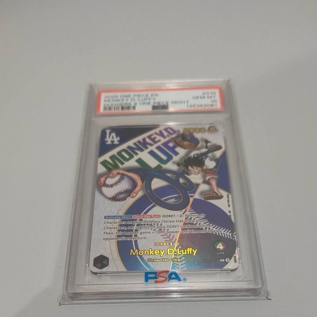 モンキー・D・ルフィ L [EB02-010]【英語版】(プロモーションカード「ワンピースカードゲーム x ロサンゼルスドジャース」)