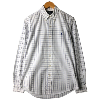 古着 ラルフローレン Ralph Lauren POLO by RALPH LAUREN CUSTOM FIT 長袖 ボタンダウンチェックシャツ メンズM相当/eaa599803