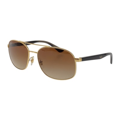 美品 Ray-Ban レイバン ブラウン ゴールド金具 メタル プラスチック/ サングラス 男女兼用 ティアドロップ 504282 【中古】