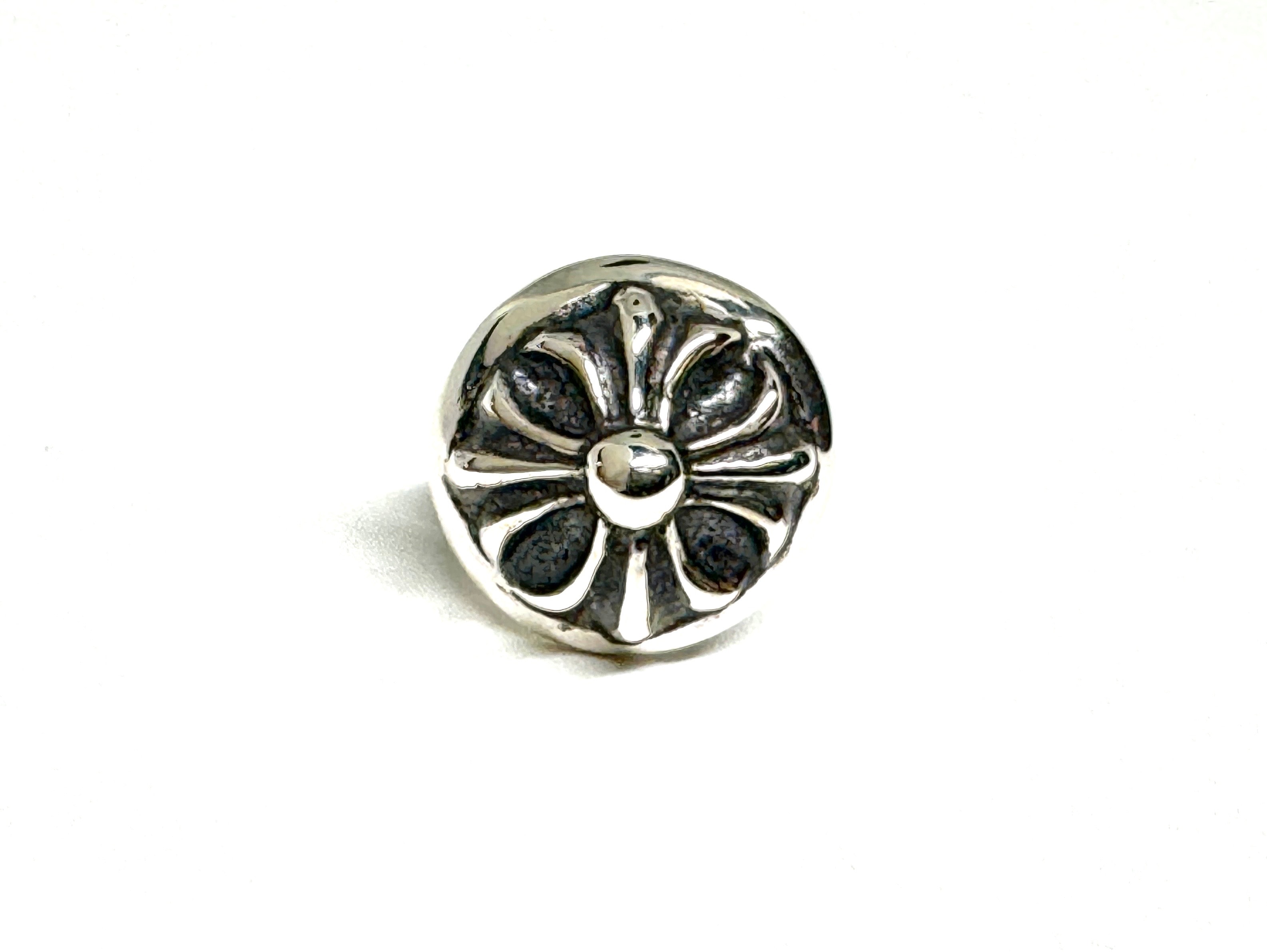 Chrome Hearts Cross Ball Stud Earrings "Silver"