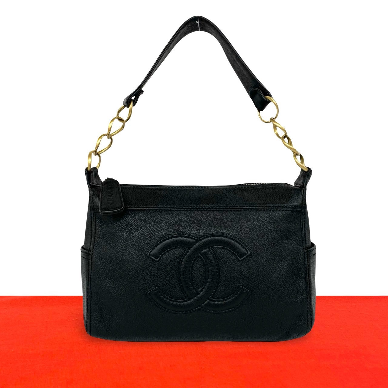 CHANEL シャネル ココマーク レザー ショルダーバッグ ブラック
20540