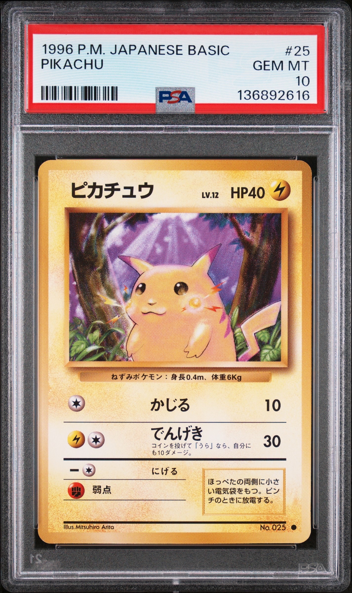 PSA10】ピカチュウ ○ : 旧裏 [PMCG1-2](拡張パック