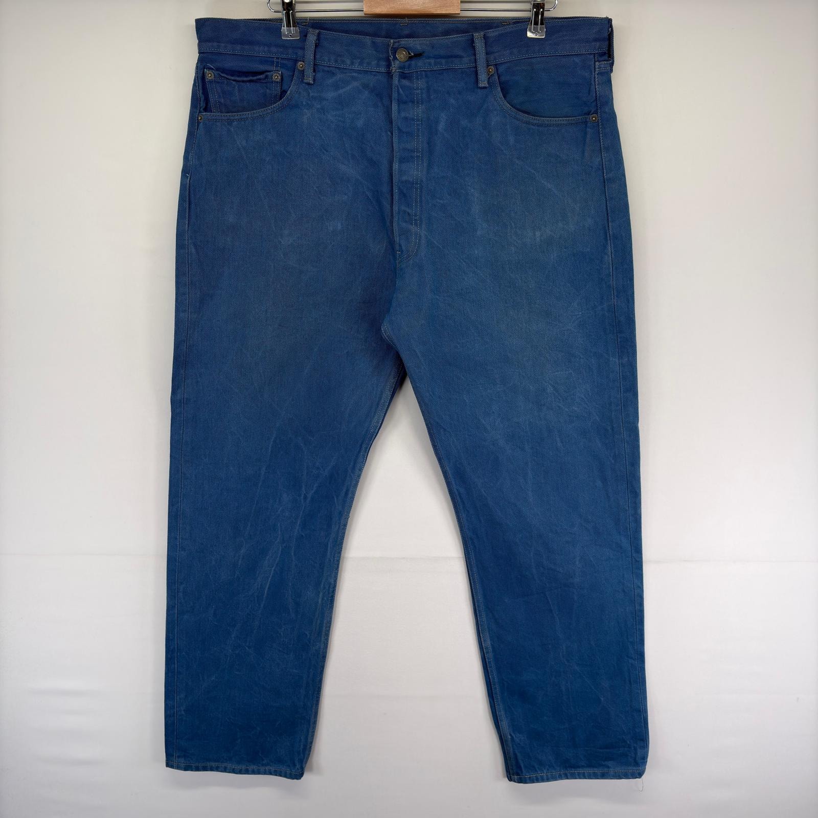 古着 リーバイス Levi's デニム パンツ 501 カラーデニム 5ポケット ストレート ボタンフライ ジーンズ w42 L34  ブルー系 メンズ