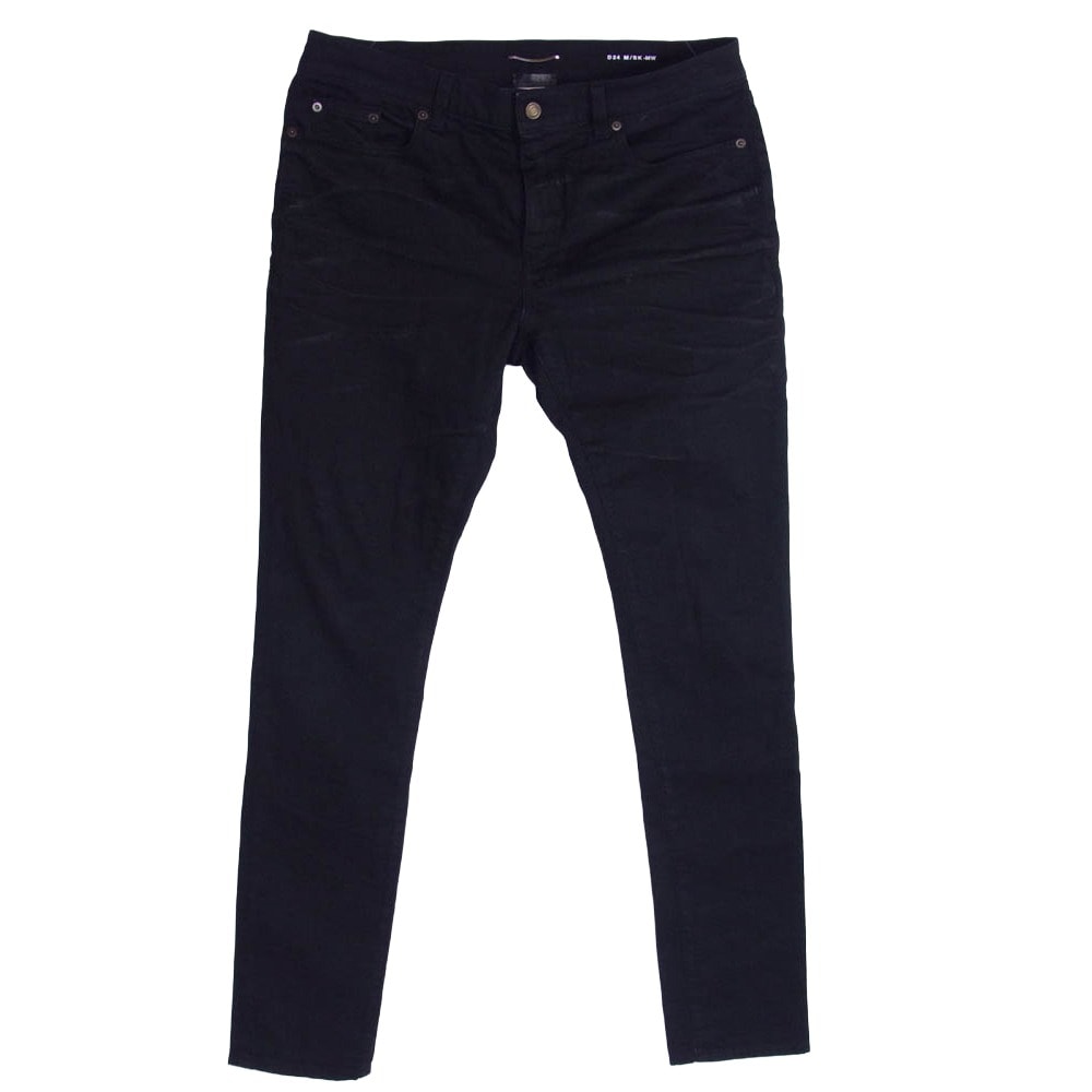 SAINT LAURENT サンローラン デニムパンツ 622876 Y500R D24 M/SK-MW スキニーブラックデニムパンツ ブラック系 34【中古】