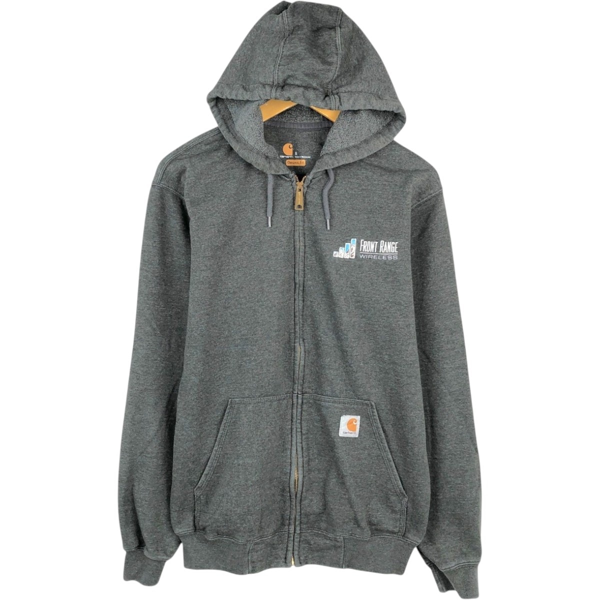 古着 カーハート Carhartt ORIGINAL FIT アドバタイジング スウェットフルジップパーカー メンズS相当/eaa673986