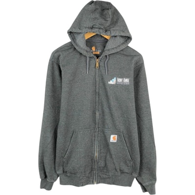 古着 カーハート Carhartt ORIGINAL FIT アドバタイジング スウェットフルジップパーカー メンズS相当/eaa673986