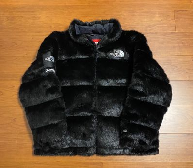 Supreme x The North Face Faux Fur Nuptse Jacket "Black"