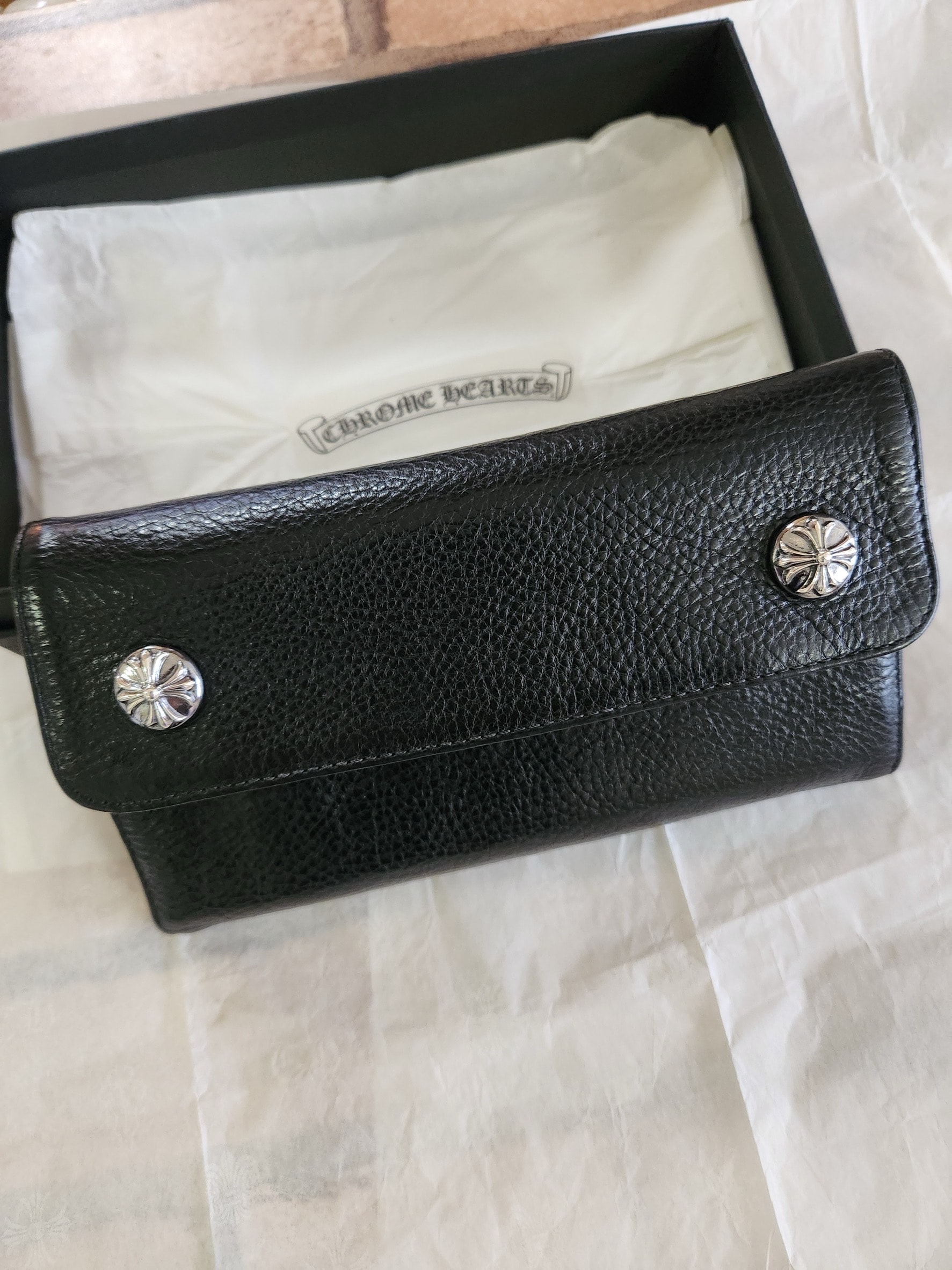 Chrome Hearts Wave Wallet Leather "Black"