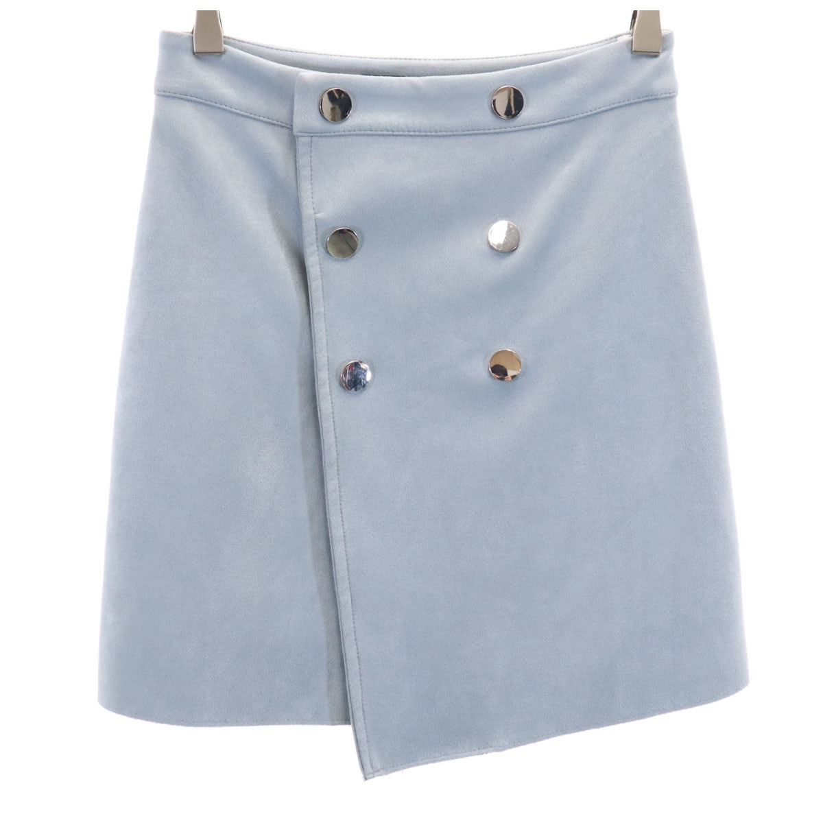 ZARA BASIC ザラベーシック スエード ミニスカート XS ブルー系