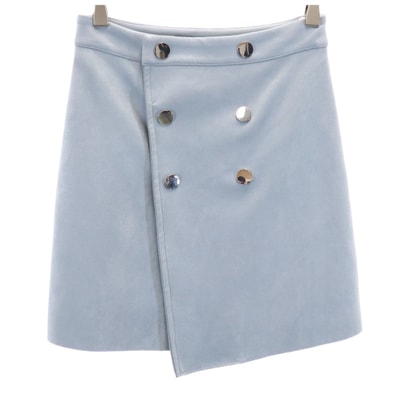 ZARA BASIC ザラベーシック スエード ミニスカート XS ブルー系