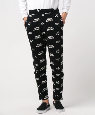 新品✨M❤️HYSTERIC GLAMOURHYS LIGHT総柄スウェットパンツ 02191C01399 ブラック 黒