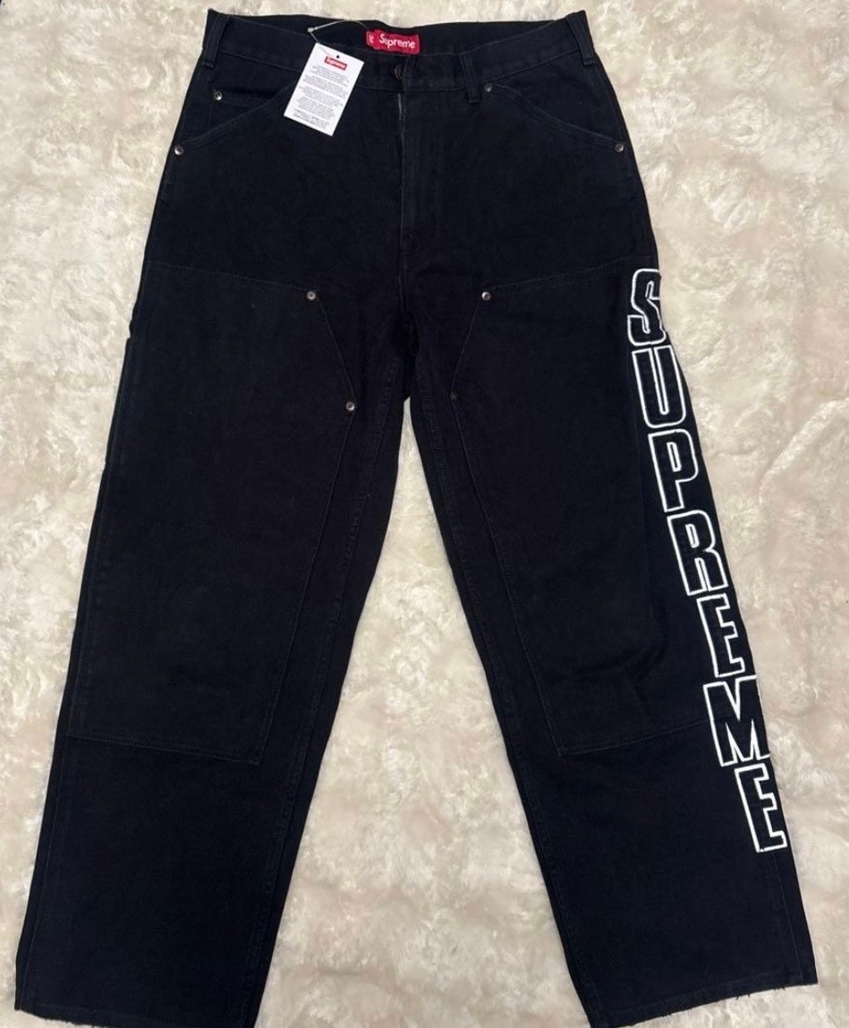 Supreme Reflective Double Knee Pant "Black"
