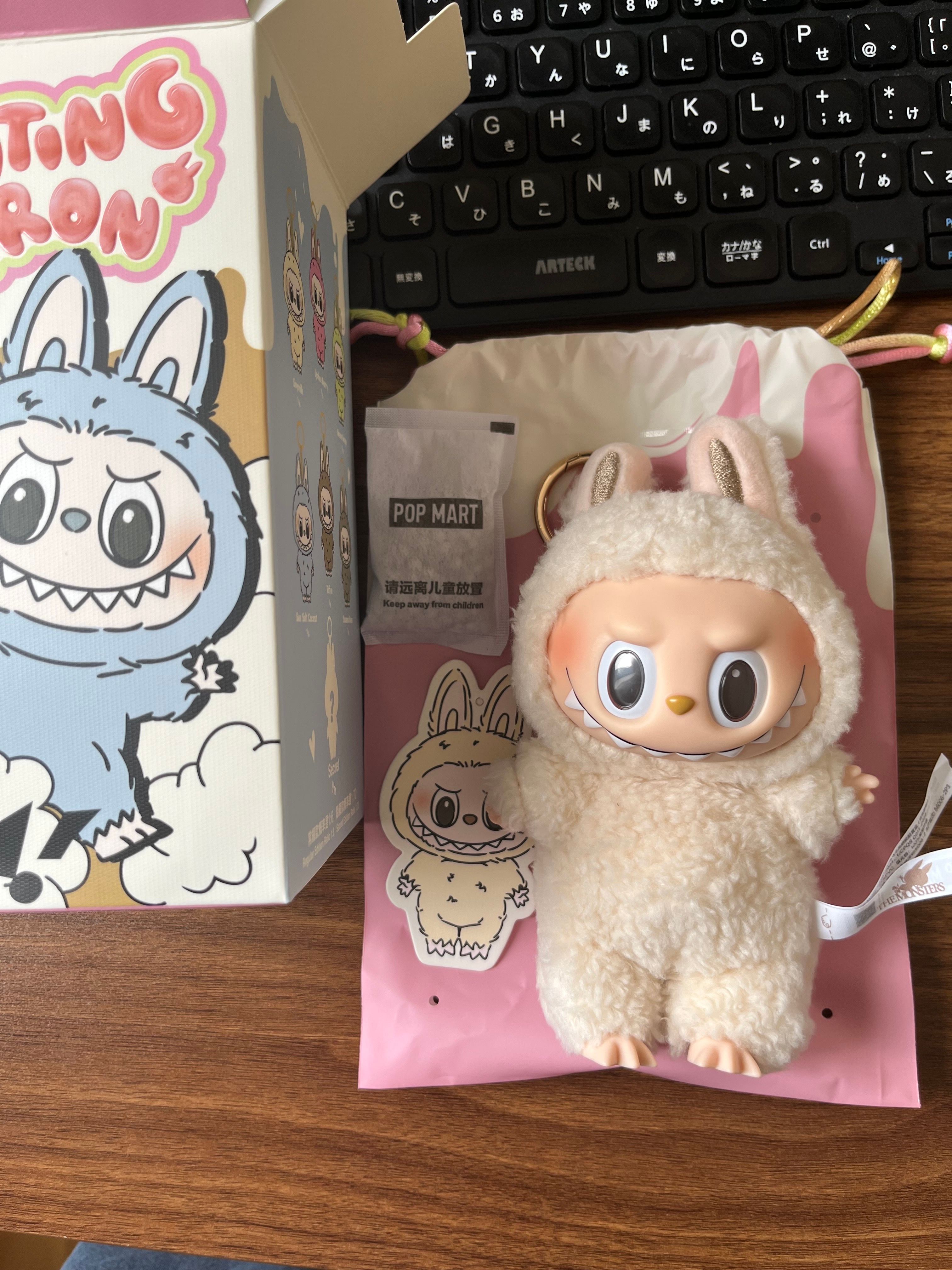 POP MART THE MONSTERS (LABUBU) Exciting Macaron Plush Series SOYMILK