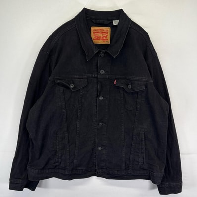 古着 リーバイス Levi's デニム ジャケット トラッカーJKT ブラックデニム 72334 大きいサイズ 2XL ブラック系 メンズ