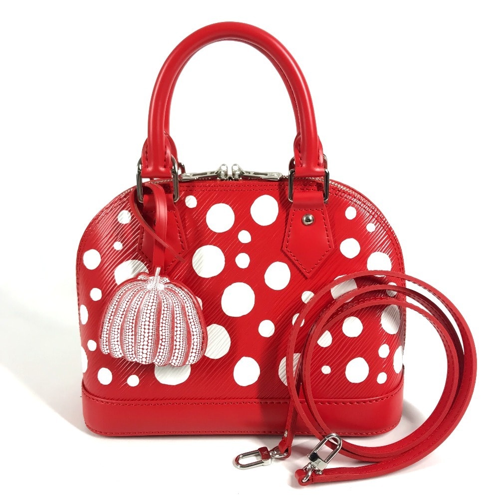 ルイヴィトン LOUIS VUITTON アルマBB M21698 LV×YK 草間彌生 エピ インフィニティドット 水玉 肩掛け カバン 2WAYバッグ 斜め掛け ハンドバッグ ショルダーバッグ エピレザー レッド 美品