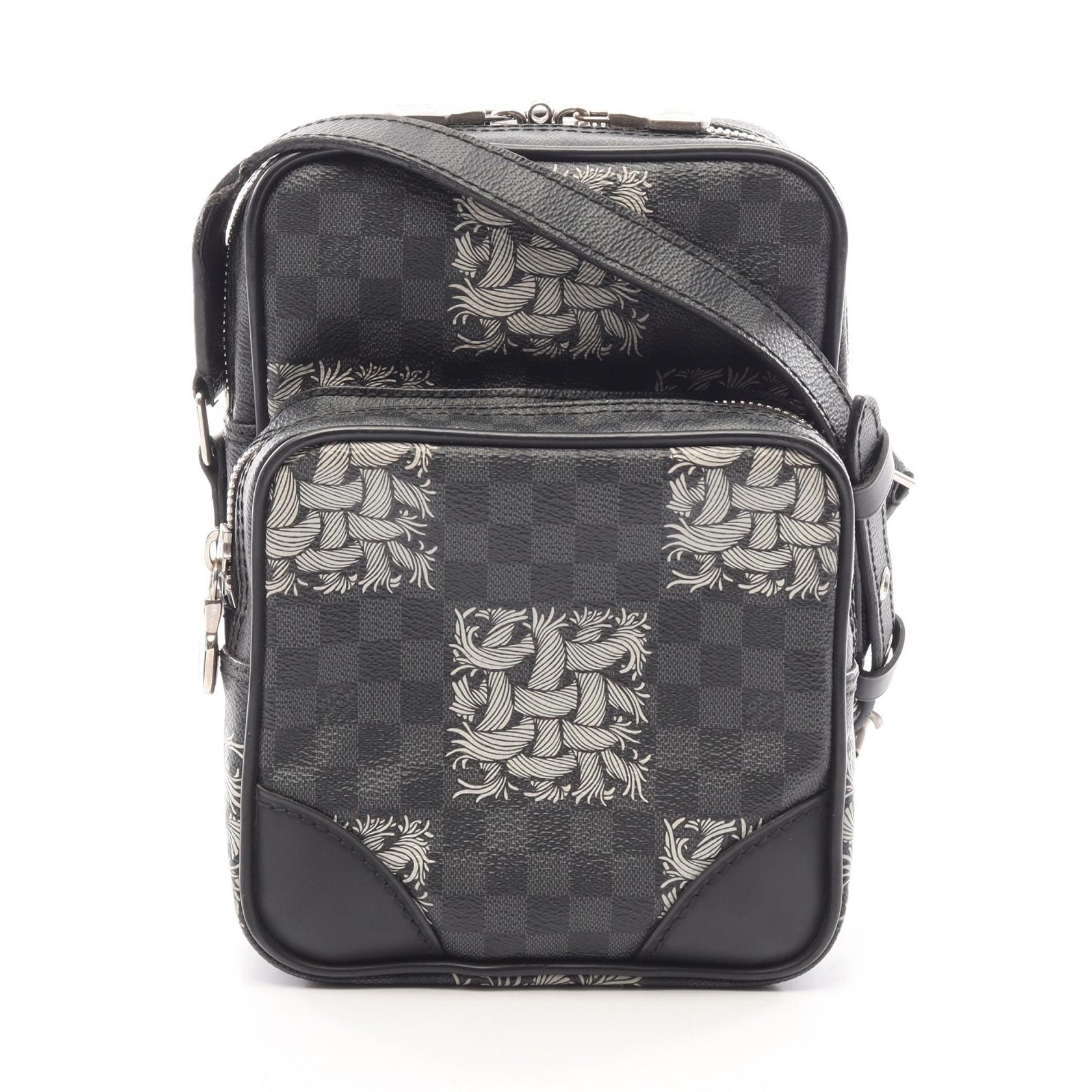 ルイ・ヴィトン LOUIS VUITTON アマゾン クリストファーネメス ダミエグラフィット ショルダーバッグ バッグ PVCコーティングキャンバス メンズ ブラック系 N48239 【中古】