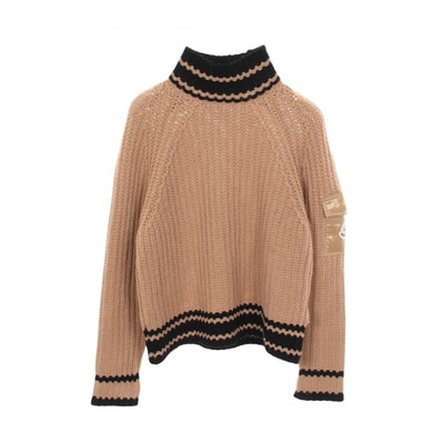 モンクレール MONCLER ハイネック ニット 衣料品 トップス カシミヤ レディース ブラウン系 / ブラック系 9F00010 【中古】