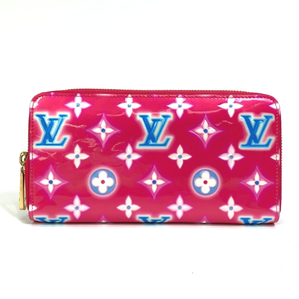 ルイヴィトン LOUIS VUITTON ジッピー ウォレット M81154  モノグラムヴェルニ 2022年バレンタイン 限定 長財布 モノグラムヴェルニ フューシャネオン ピンク