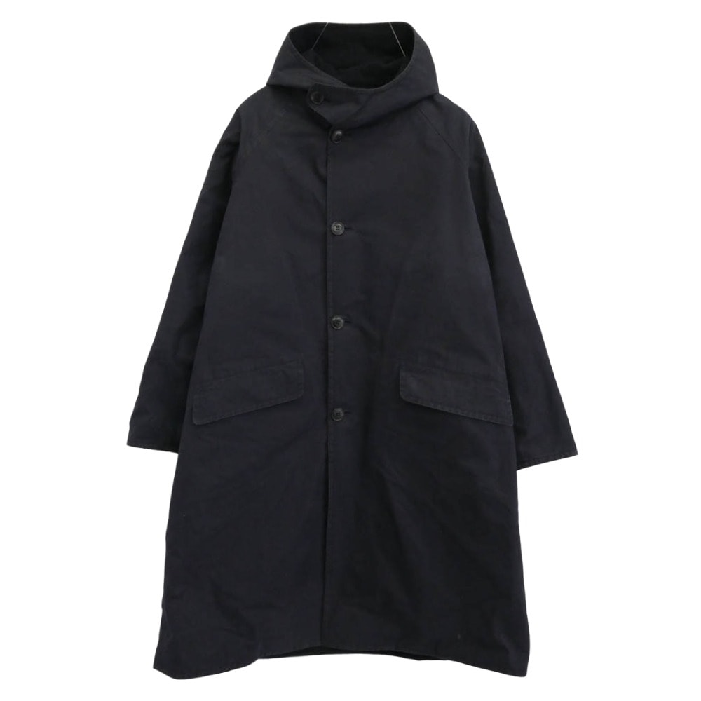 COMOLI コモリ コート 22AW W03-04012 コットン ベンタイル フーデット コート ブラック系 2【中古】