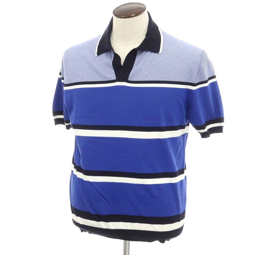 【未使用】CRUCIANI【46】半袖ポロシャツ　バイカラー　クルチアーニ 新品・未使用(ワケあり)】【中古】【未使用】クルチアーニ