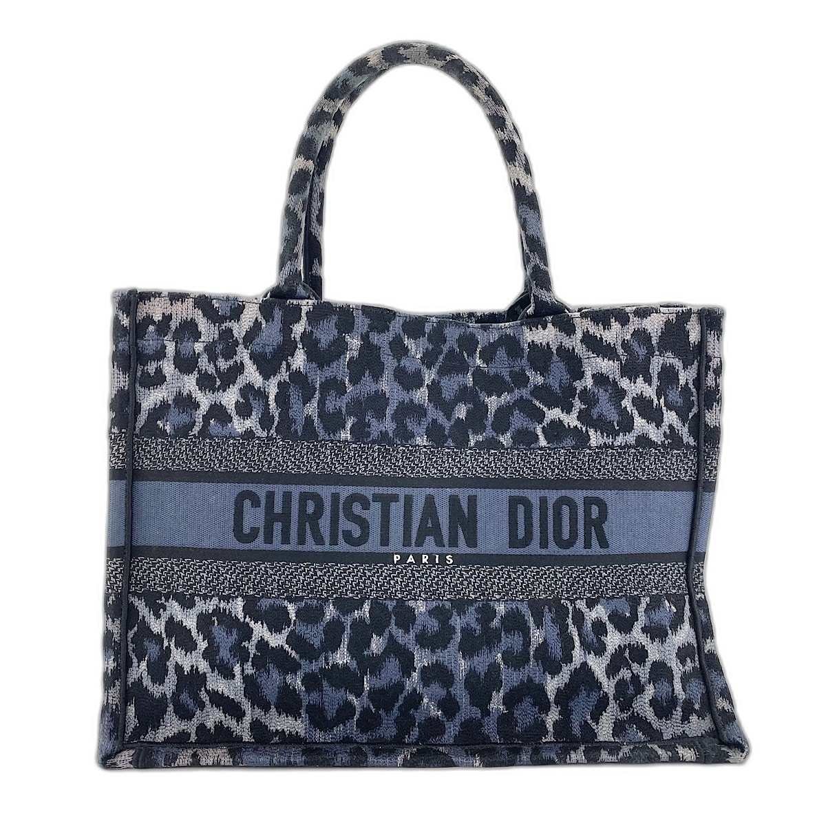 ディオール Dior ブックトート レオパード トートバッグ【中古】