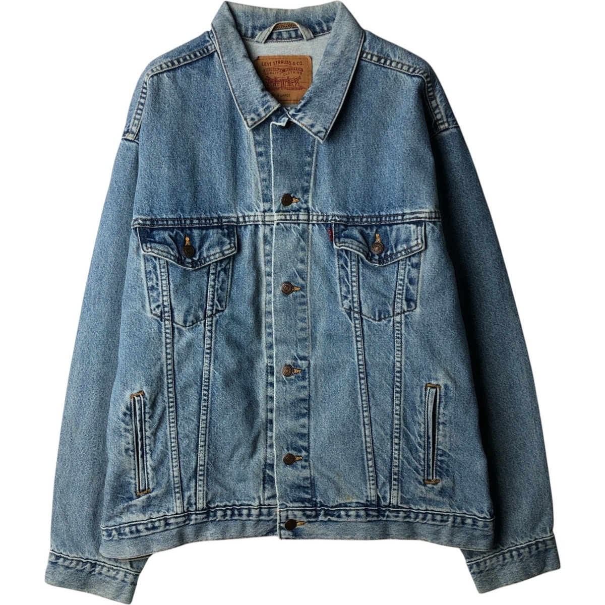 古着 90年代 リーバイス Levi's 70507-0389 デニムジャケット Gジャン USA製 メンズXL相当 ヴィンテージ/eaa628461