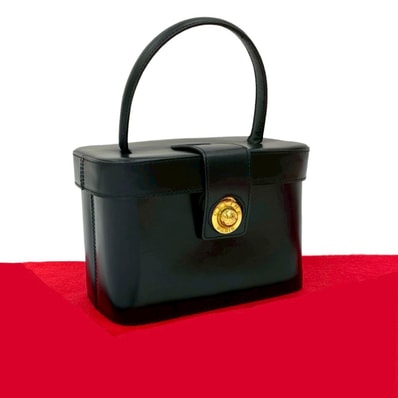 CELINE セリーヌ スターボール 金具 レザー ハンドバッグ ブラック
137-7