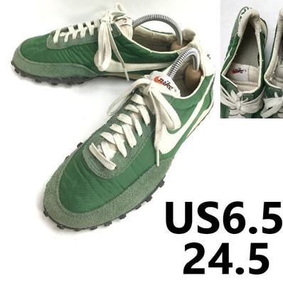 NIKE/ナイキ★WAFFLE RACER Vintage/ワッフルレーサー/スニーカー【6.5/24.5/green/緑】 訳あり品/sneakers/Shoes/trainers◆sB-166