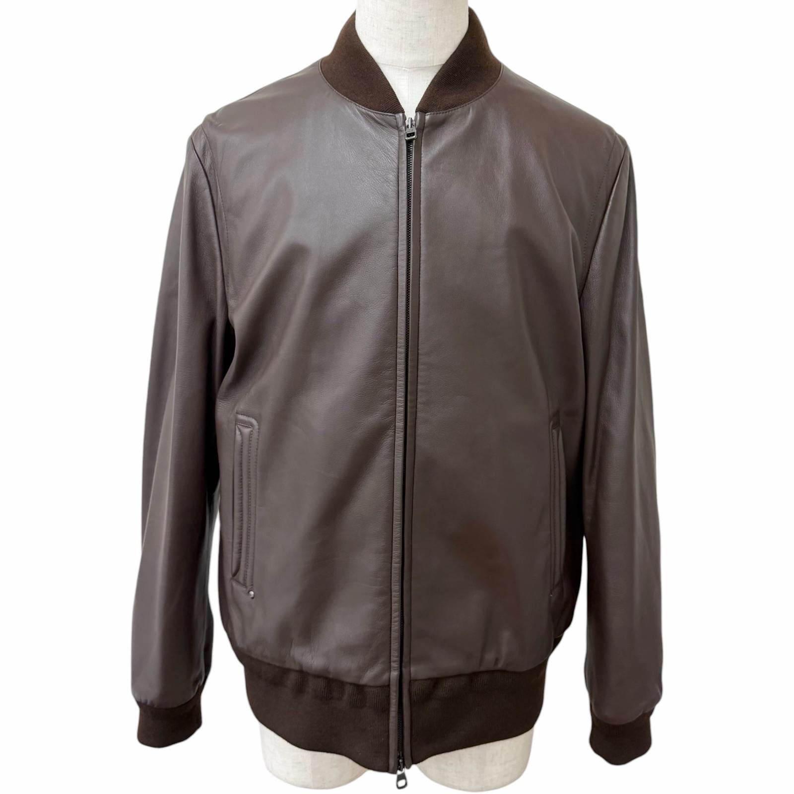 極美品 ダンヒル レザージャケット ブラウン メンズ 180/96A(XLS)