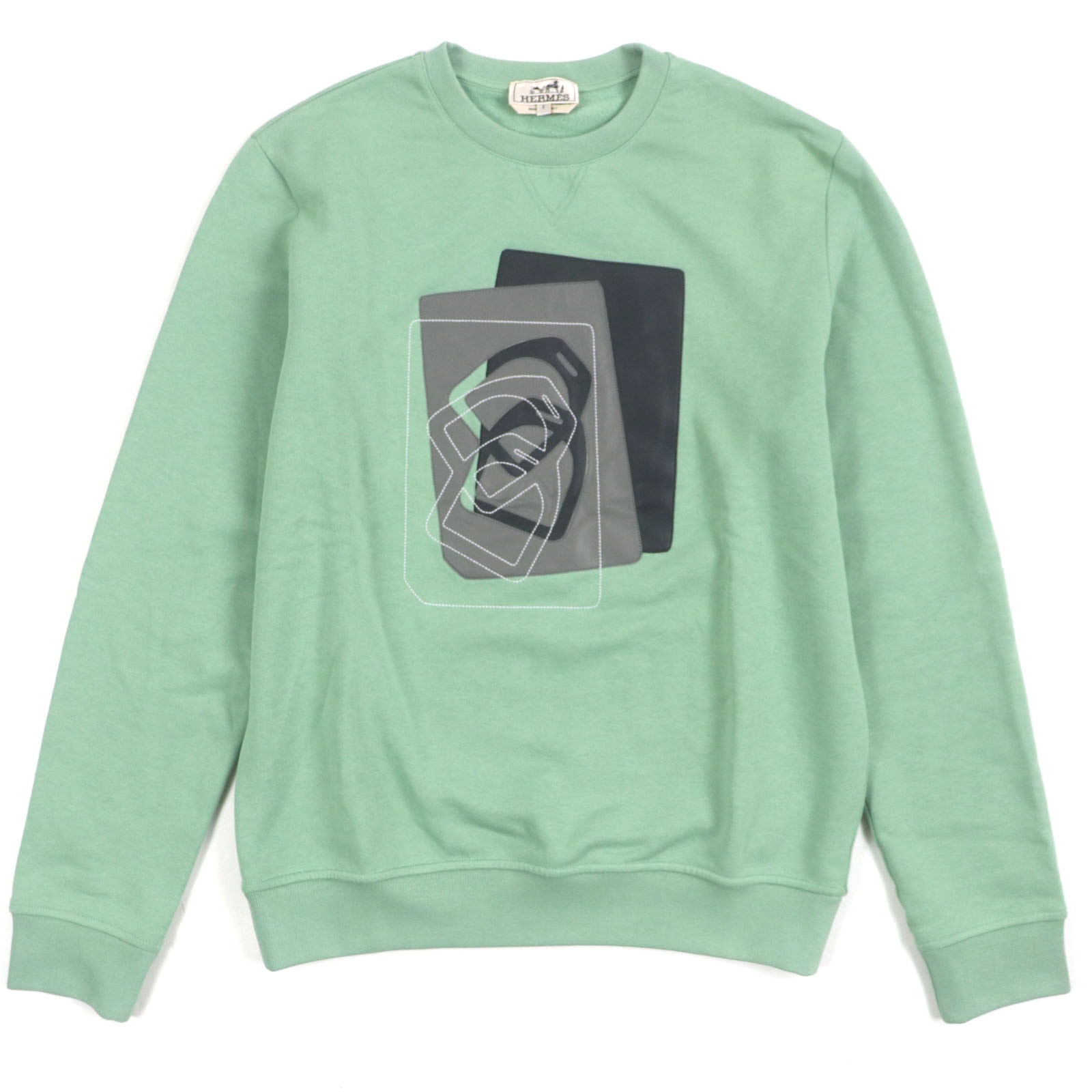 極美品 エルメス
 スウェット グリーン メンズ S