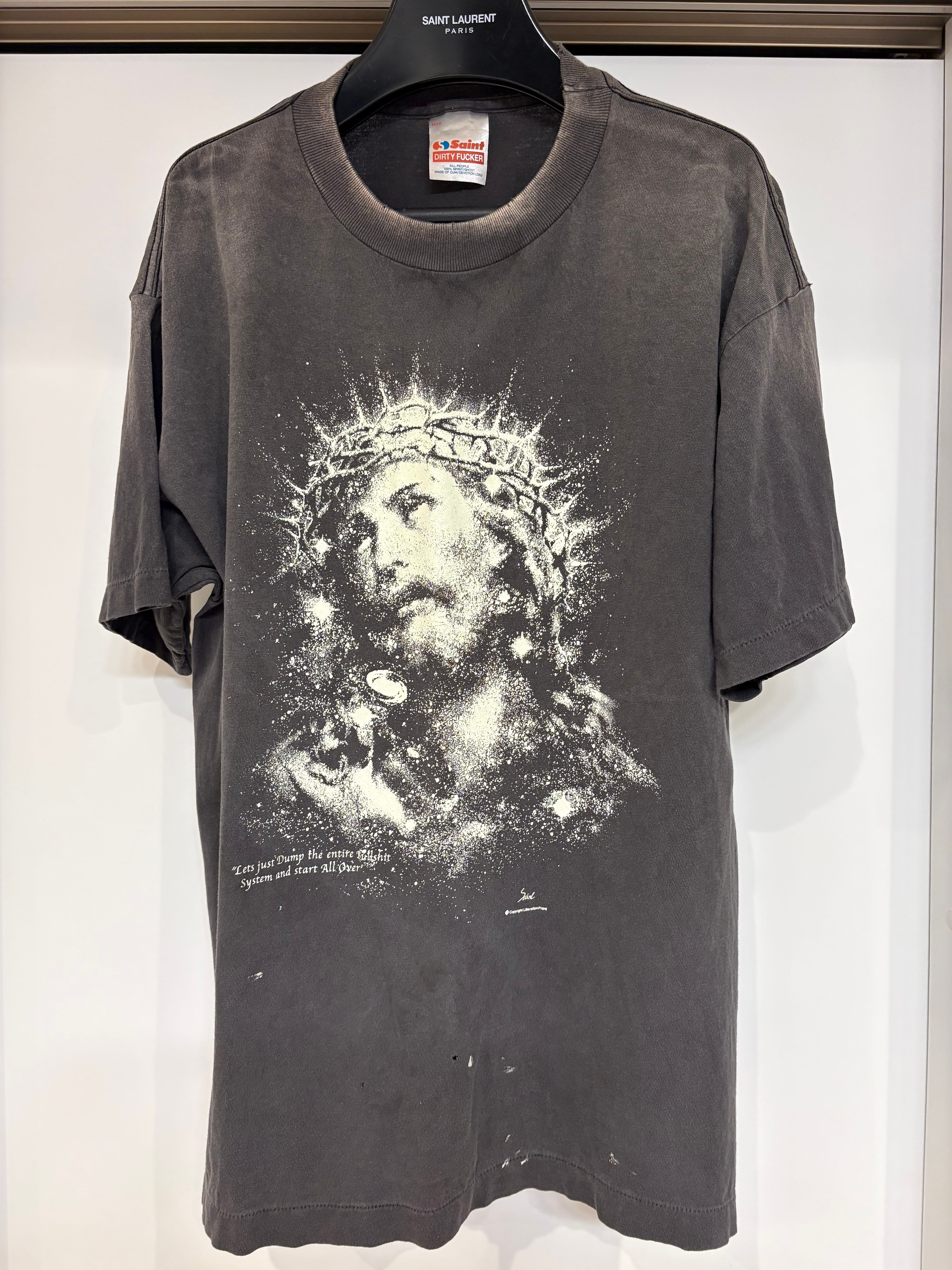 SAINT Mxxxxxx SS Tee_Jesus "Black" SM-HR8-0000-016