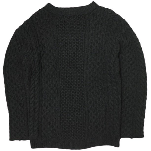 UNUSED x BEAUTY&YOUTH UNITED ARROWS アンユーズド ビューティーアンドユース ユナイテッドアローズ 別注 fisherman sweater ウールフィッシャーマンニット US1075 0 ブラック セーター ケーブル